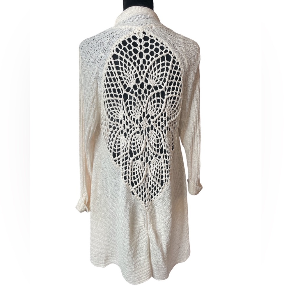 Fever Star Lace Back Sweater Cardigan